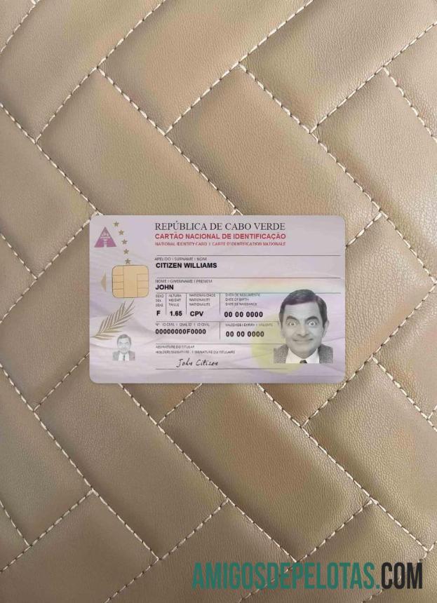 Cabo Verde ID Card olhar de foto frente exemplo